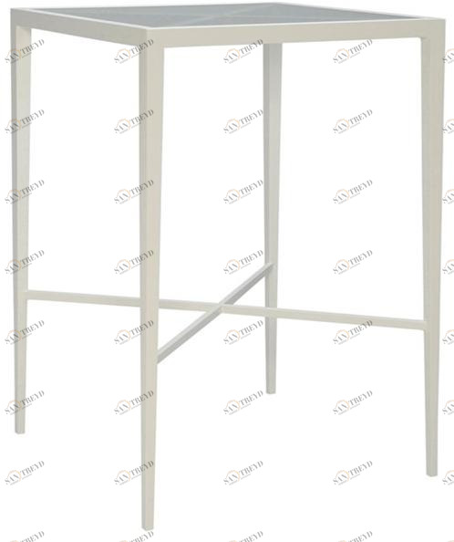 JANUS et Cie Высокий квадратный стол из алюминия и стекла Azimuth sun-id-1419494