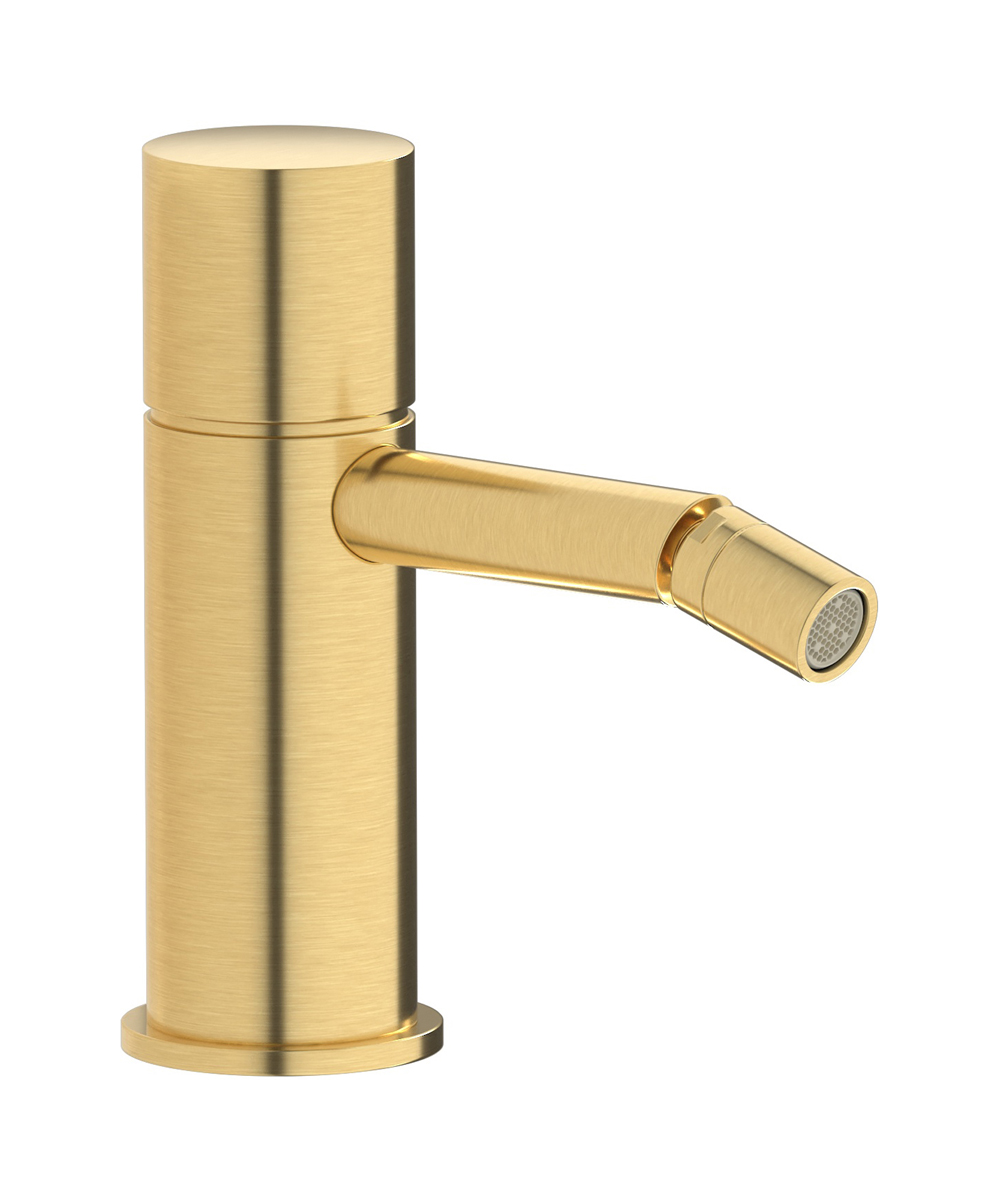 Смеситель для биде на 1 отверстие в комплекте с донным клапаном. WE ARE IB rr220os Brushed Gold Brera