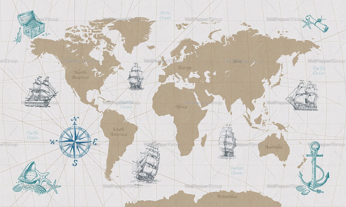 Дети обои ПВХ бесплатно, экологически чистые, моющиеся WallPepper коллекция 2023 ARCH-00080426 - Вид №2