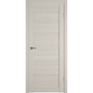 Дверь межкомнатная остекленная с замком и петлями в комплекте Ларчи-1 90x200 см ПВХ цвет дуб филадельфия