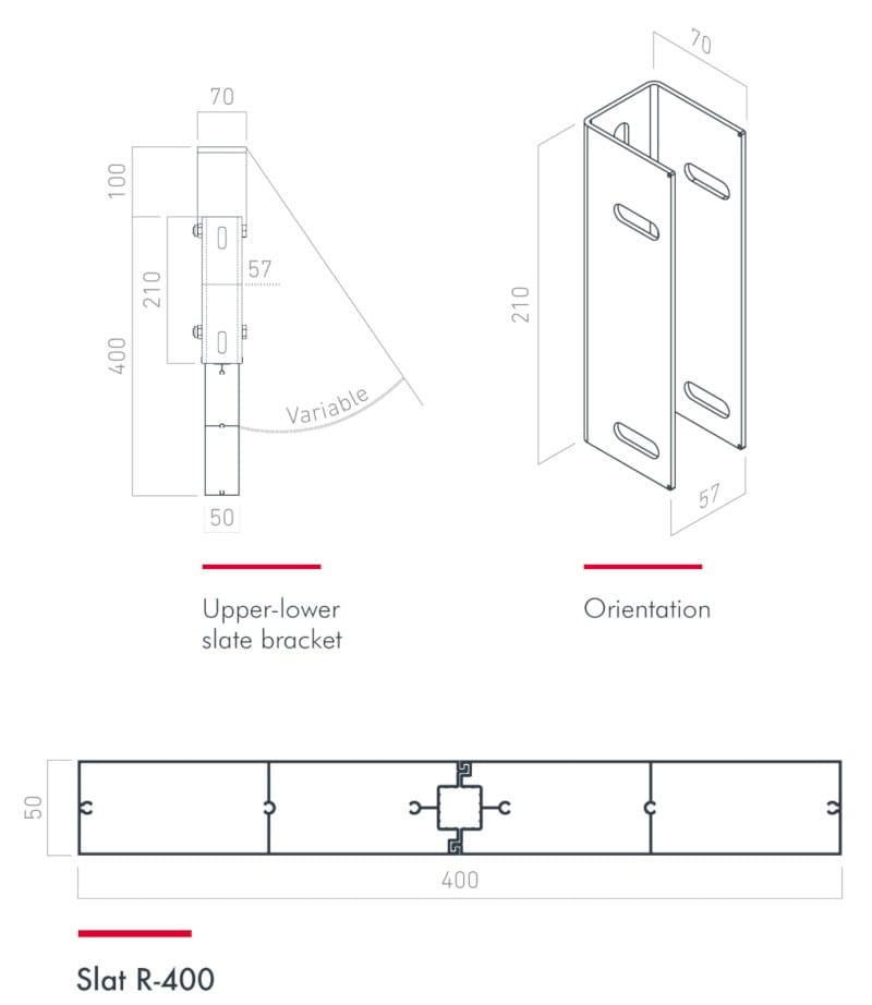 Поворотные алюминиевые жалюзи Saxun R-400 ARCH-00041347 - Вид №2