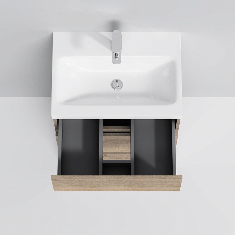 M91FSX0602OF База под раковину напольная 60 см 3 ящика светлый дуб AM.PM Gem S  - Вид №2