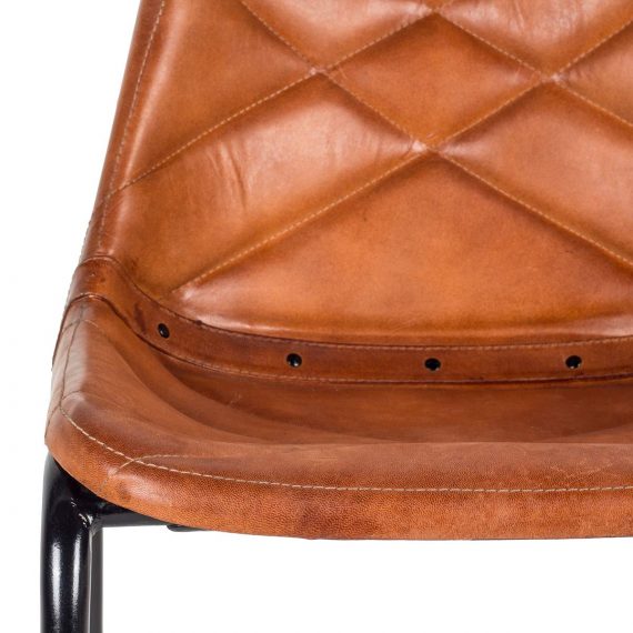 080648 Кожаный коричневый стул Francisco Segarra Mews Santreyd - Вид №2