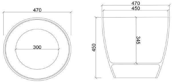 Swmbas67 Накладная раковина на столешницу  овальная JEE-O  - Вид №2