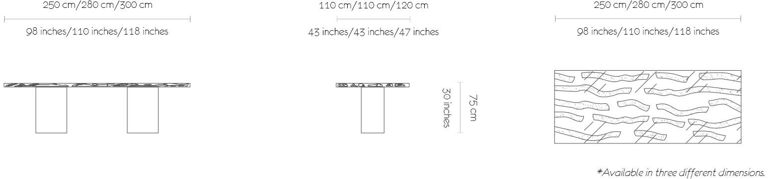 MORADA Прямоугольный обеденный стол из дерева и стекла Floating liana Floating liana dt - Вид №5