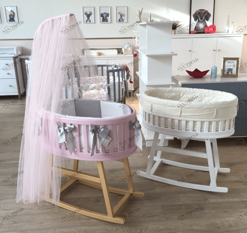 Колыбель бело-коричневая Mini ELLIPSE ELLIPSE MINI 257741 Белый;бежевый Santreyd 