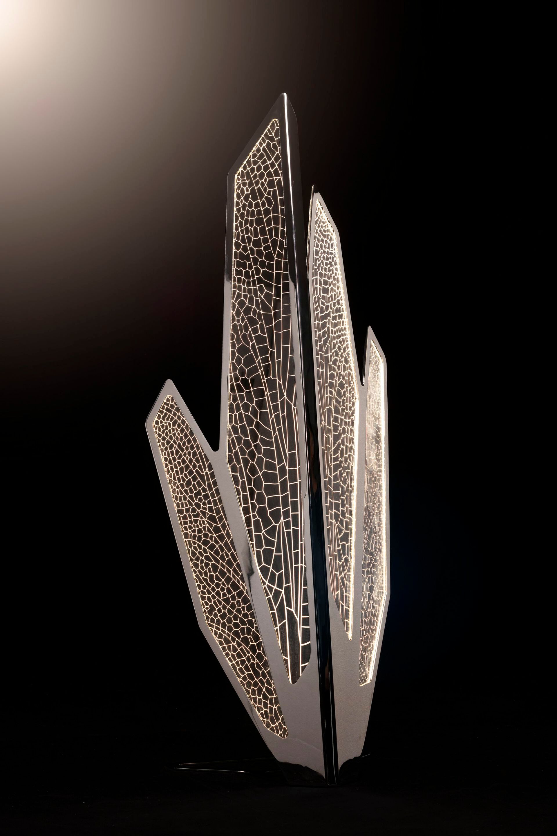 Световая скульптура с фотокаталитической обработкой Creazione SUGO FOGLIA LIBELLULA CHROMATO Limited Edition 2025 ARCH-00095213 - Вид №2