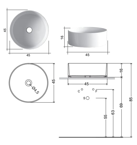 Керамическая круглая столешница Nic очевидный ARCH-00091037 - Вид №6