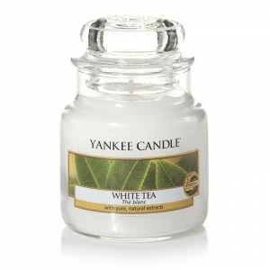 Свеча маленькая в стеклянной банке "Белый чай" 104гр 25-45 часов YANKEE CANDLE  267885 Белый
