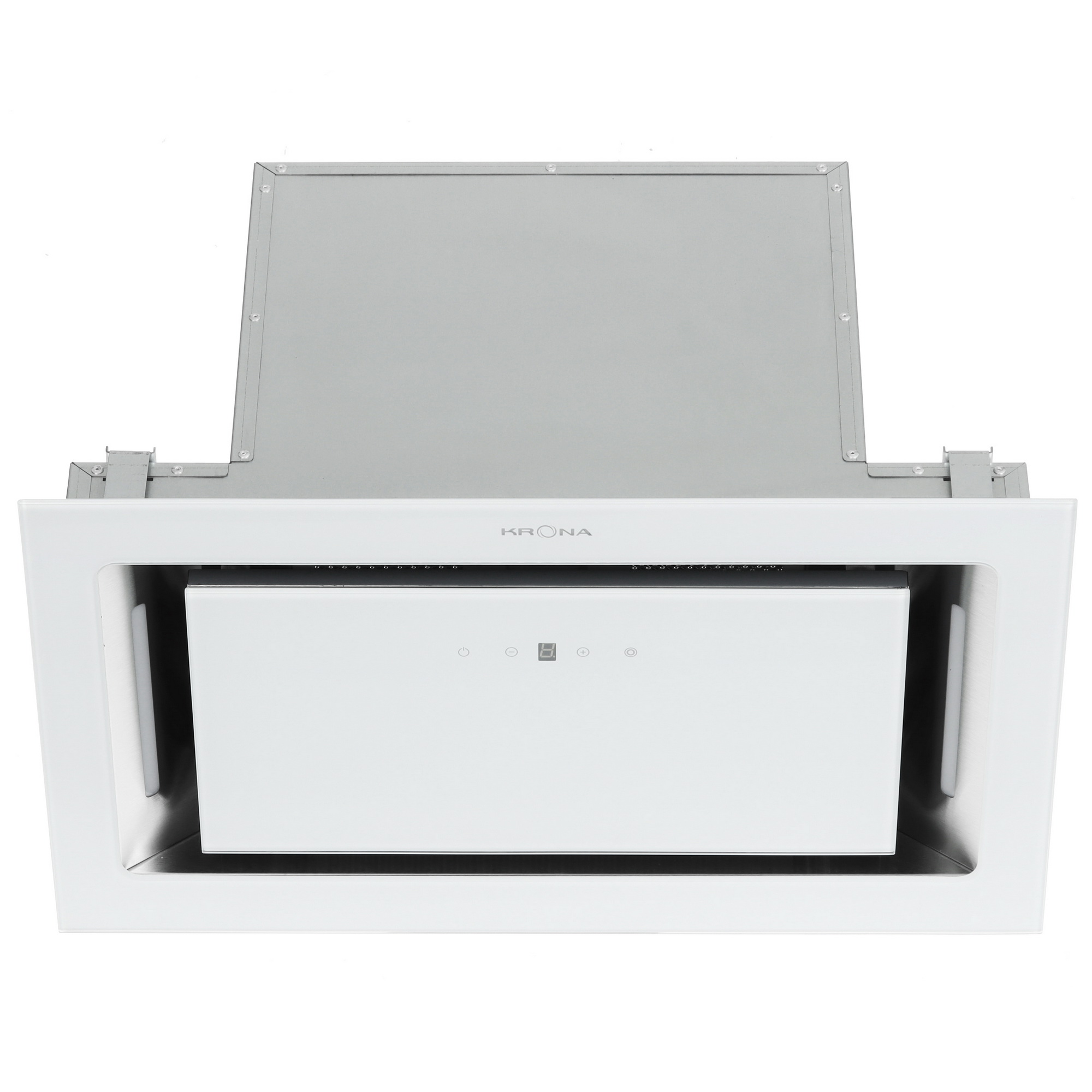 8195574 Вытяжка полновстраиваемая KRONA SELINA 600 GLASS S белый/белый STDN-0117371 - Вид №1