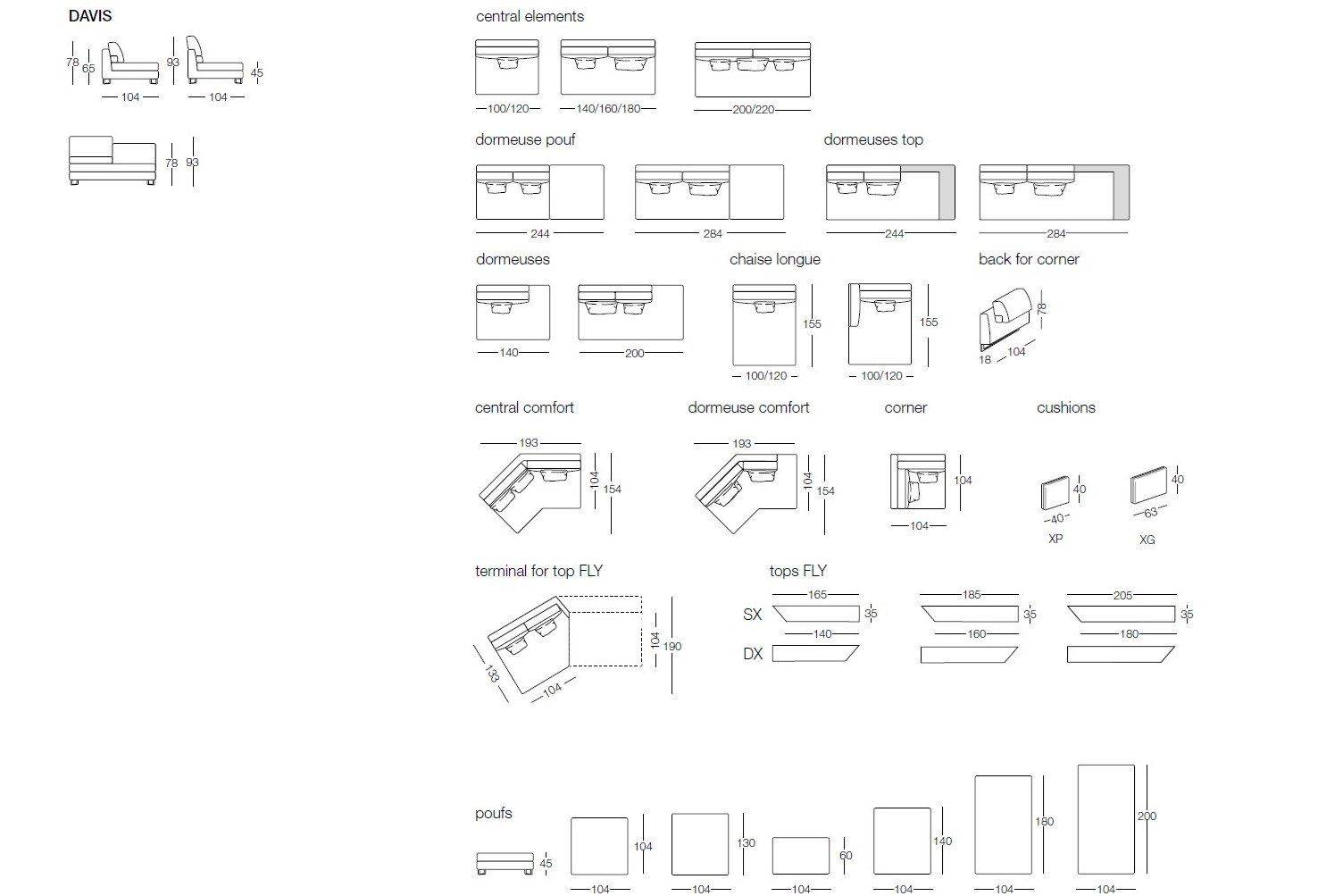 Съемный диван из ткани Frigerio Davis ARCH-00023494 - Вид №10