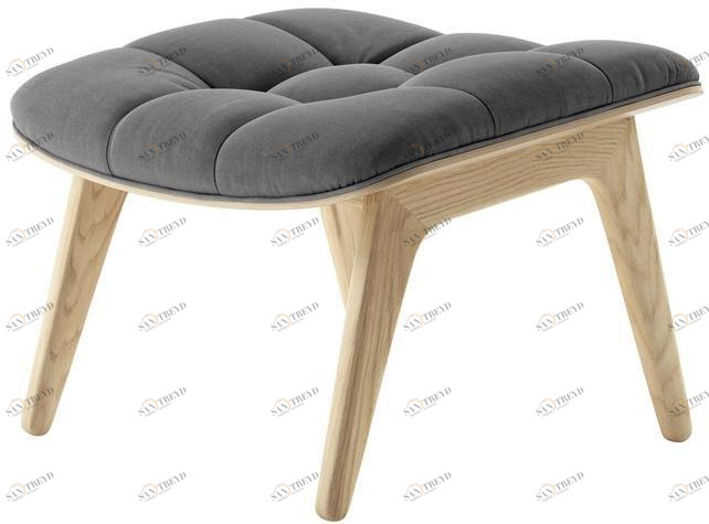 NORR11 Подставка для ног из дуба и ткани Mammoth sun-id-1458441