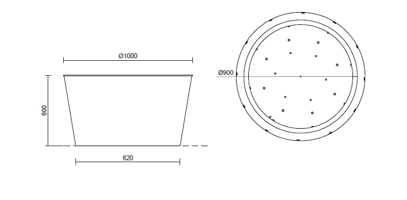 Круглый стальной плантатор Studio Città Avant ARCH-00037239 - Вид №2