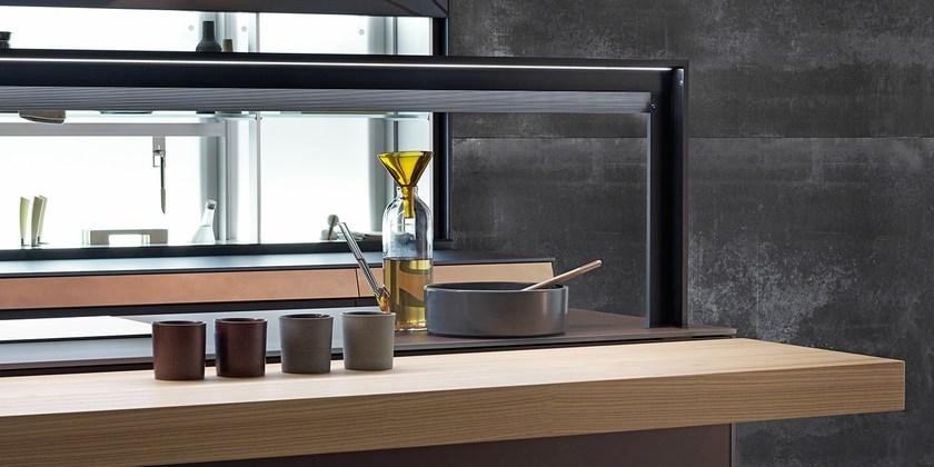 VALCUCINE Кухня из непрозрачного стекла Mocaccino с медным ящиком Genius loci sun-id-1380834 - Вид №8