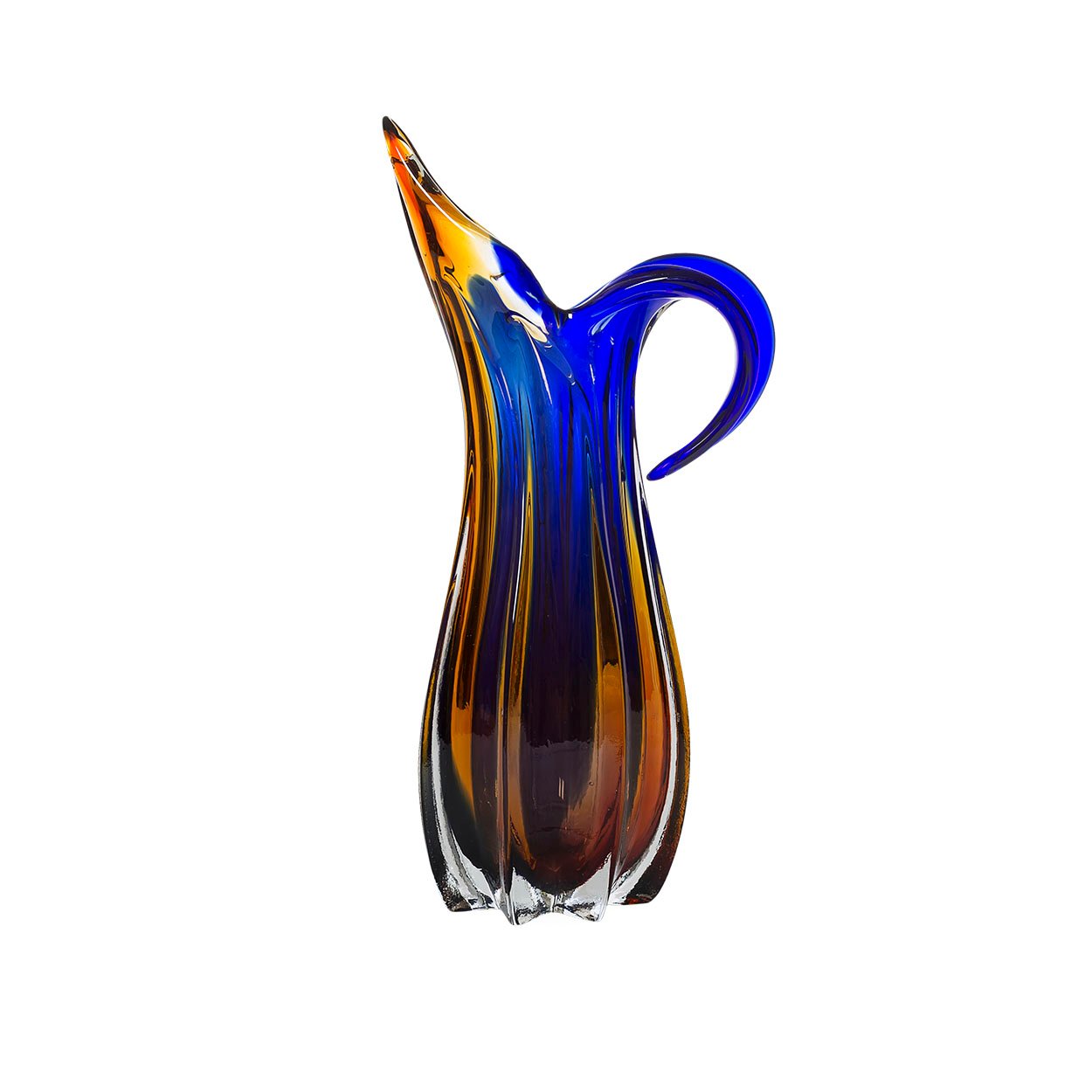 Ваза стеклянная синий 37 см Actava GARDA DECOR - 033956 Синий  - Вид №1