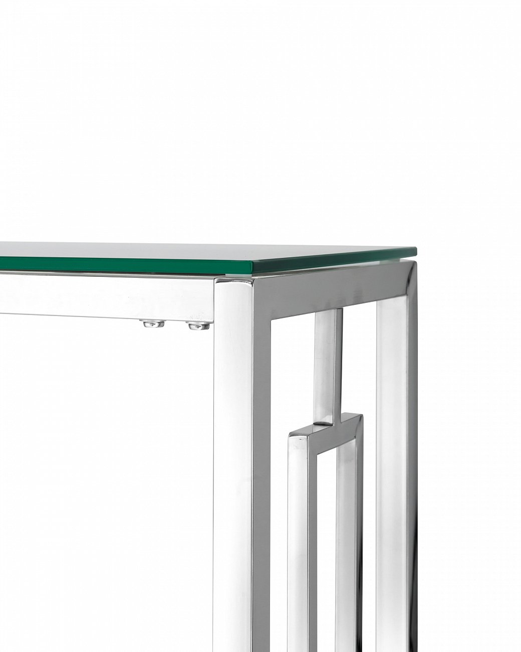 Консоль стеклянная 115х30 см прозрачная с серебром "Бруклин" STOOL GROUP  00-3881908 Серебро  - Вид №2