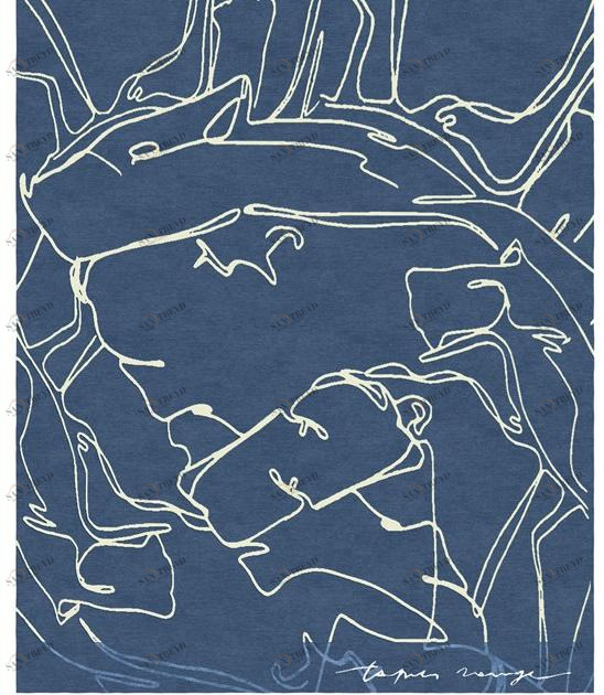 Tapis Rouge Прямоугольный коврик ручной работы Val camonica Tr 1716