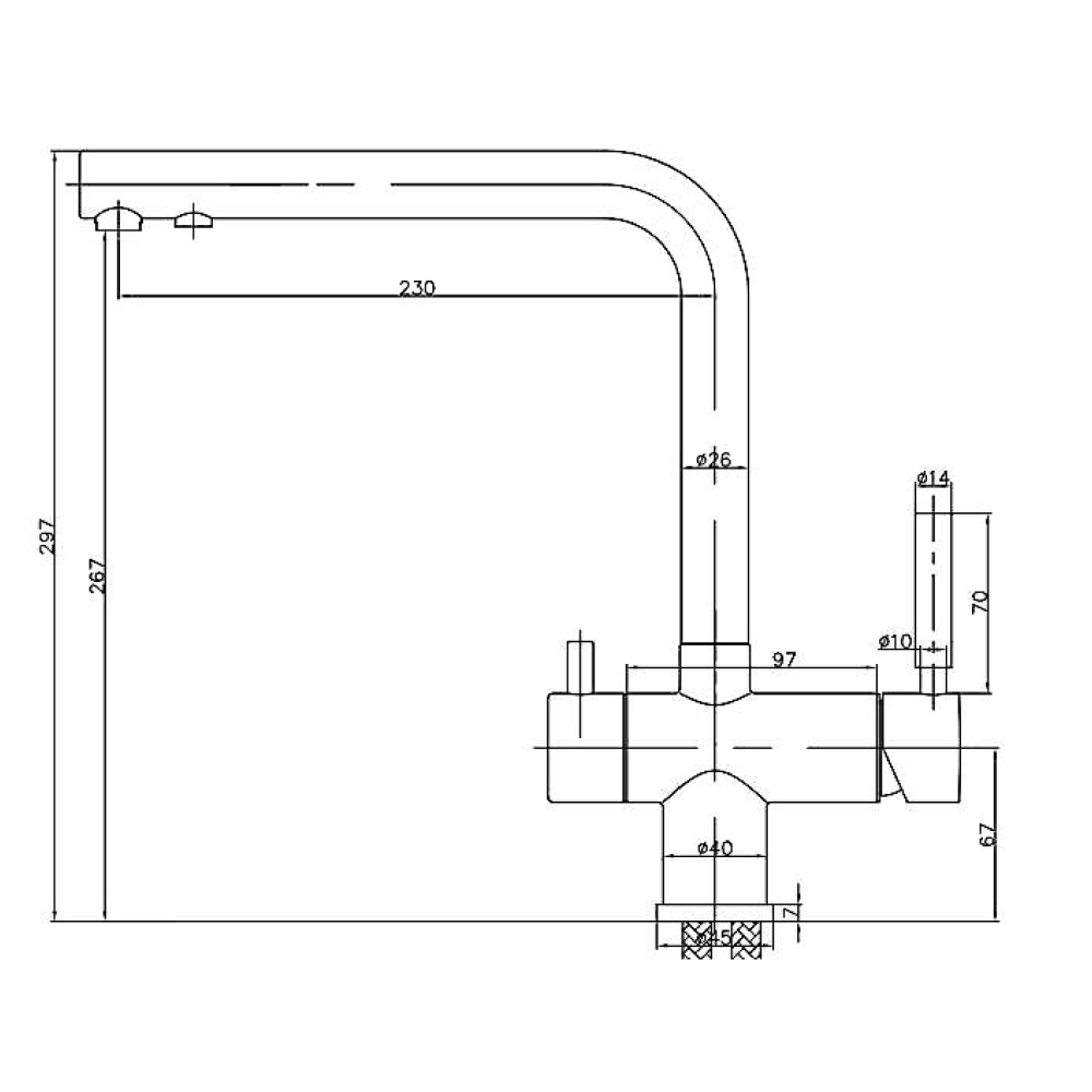 Кухонные смесители Visconti SSL-7328-WP SEAMAN  - Вид №1