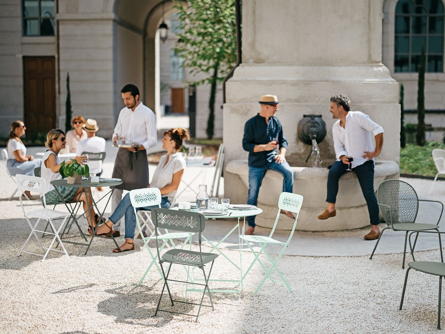 Стальной штабелируемый садовый стул Fermob Lorette ARCH-00098763 - Вид №1