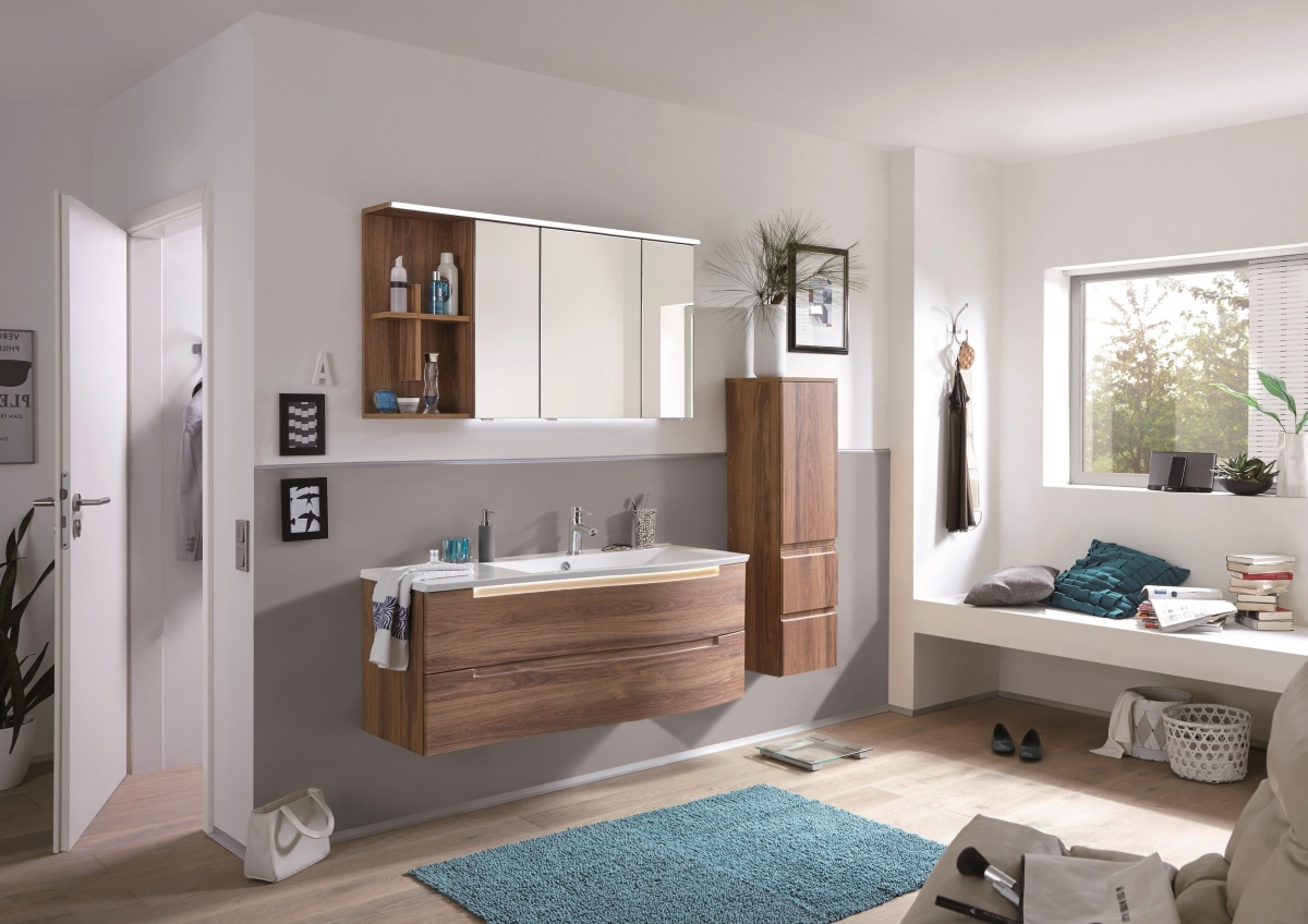 Purefaction1200L(676/180) Комплект мебели Puris Purefaction, 1200 мм левый, цвет дуб чарлстон 