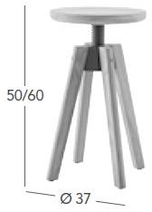 solpuri Поворотный табурет из тика Spindle sun-id-1481790 - Вид №5