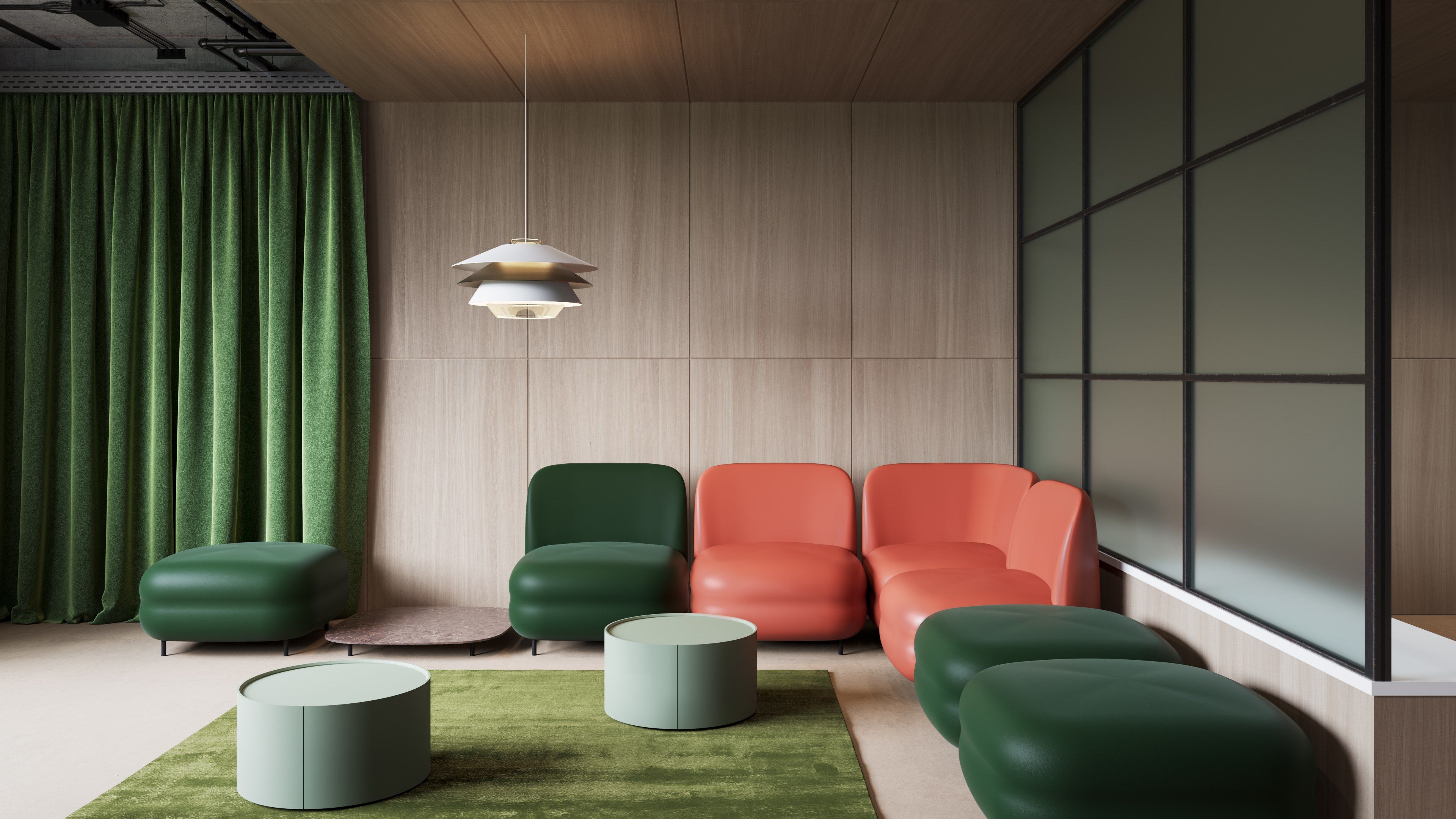 Полиуретановый модульный квадратный пуф Bõln Vistas ARCH-00136621 - Вид №8