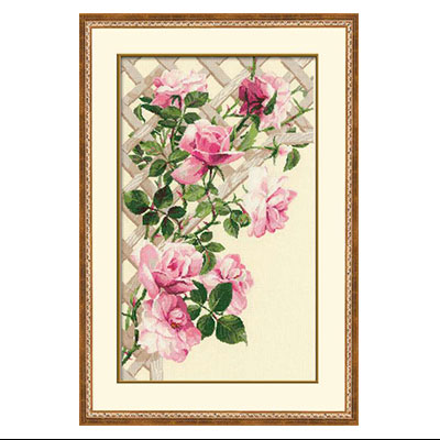 0898 Набор для вышивания Розовые розы 35 х 35 см RIOLIS Сотвори Сама 