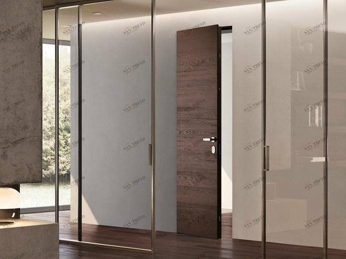 GAROFOLI Бронированная входная дверь вровень со стеной из венге sun-id-1436983