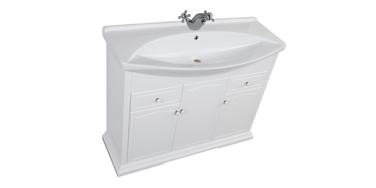 Комплект мебели Aquanet Лагуна 105 белый 00175442 - Вид №3