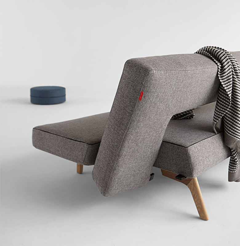 Диван Puzzle Wood с ножками из дуба, серый Innovation Living PUZZLEWOOD521 - Вид №7