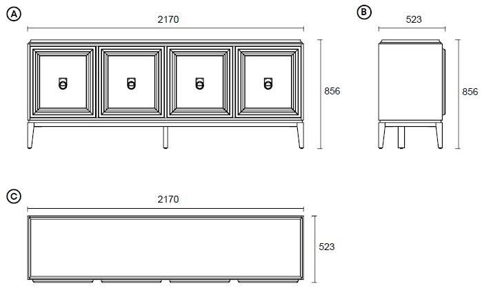 Enza Home Комод из дерева с ящиками Elegante sun-id-1415361 - Вид №6