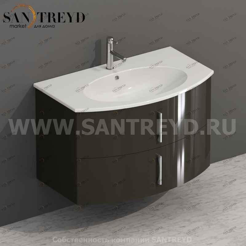 MDMC80Y164 Тумба с двумя ящиками 78 см коричневая Globo 4ALL Италия Ceramica Globo