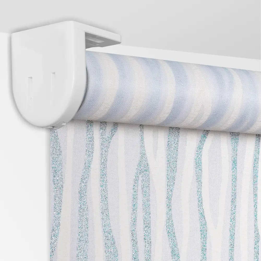 Штора рулонная Смуги 70x160 см бирюзовая GARDEN STLM-2077025 - Вид №2