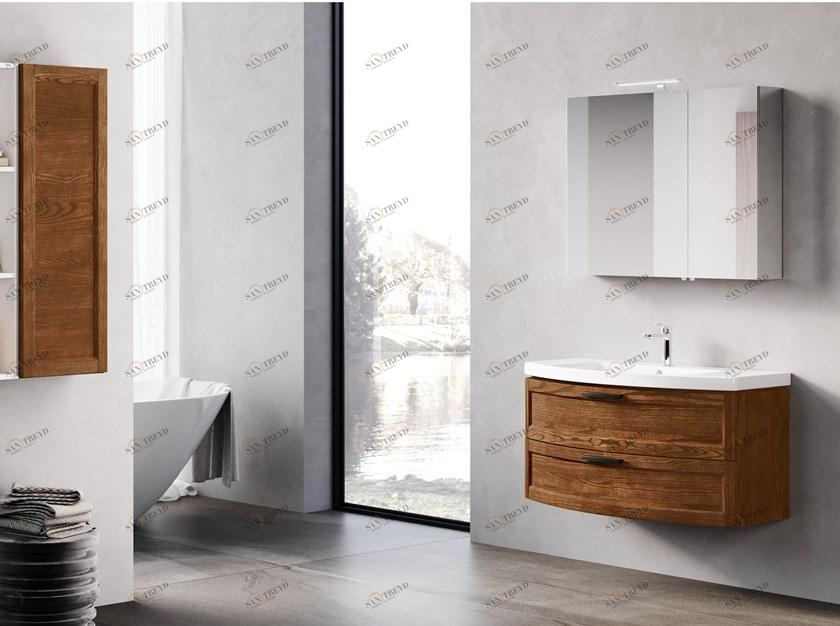 Mobiltesino Настенная тумба под умывальник из ясеня с ящиками Estra sun-id-1407068