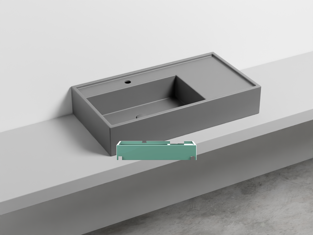 PNLA85-SM Керамическая раковина на одно отверстие 85 cielo Plinio Ceramica Cielo