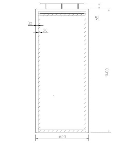 Прямоугольное потолочное зеркало с рамкой Spekkio Top LED ARCH-00152823 - Вид №2