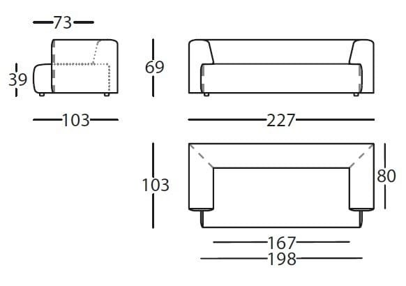 2-местный тканевый диван SANCAL ARCH-00093002 - Вид №1
