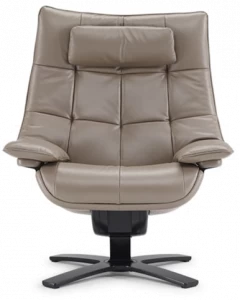Natuzzi Кожаное кресло-реклайнер с подголовником