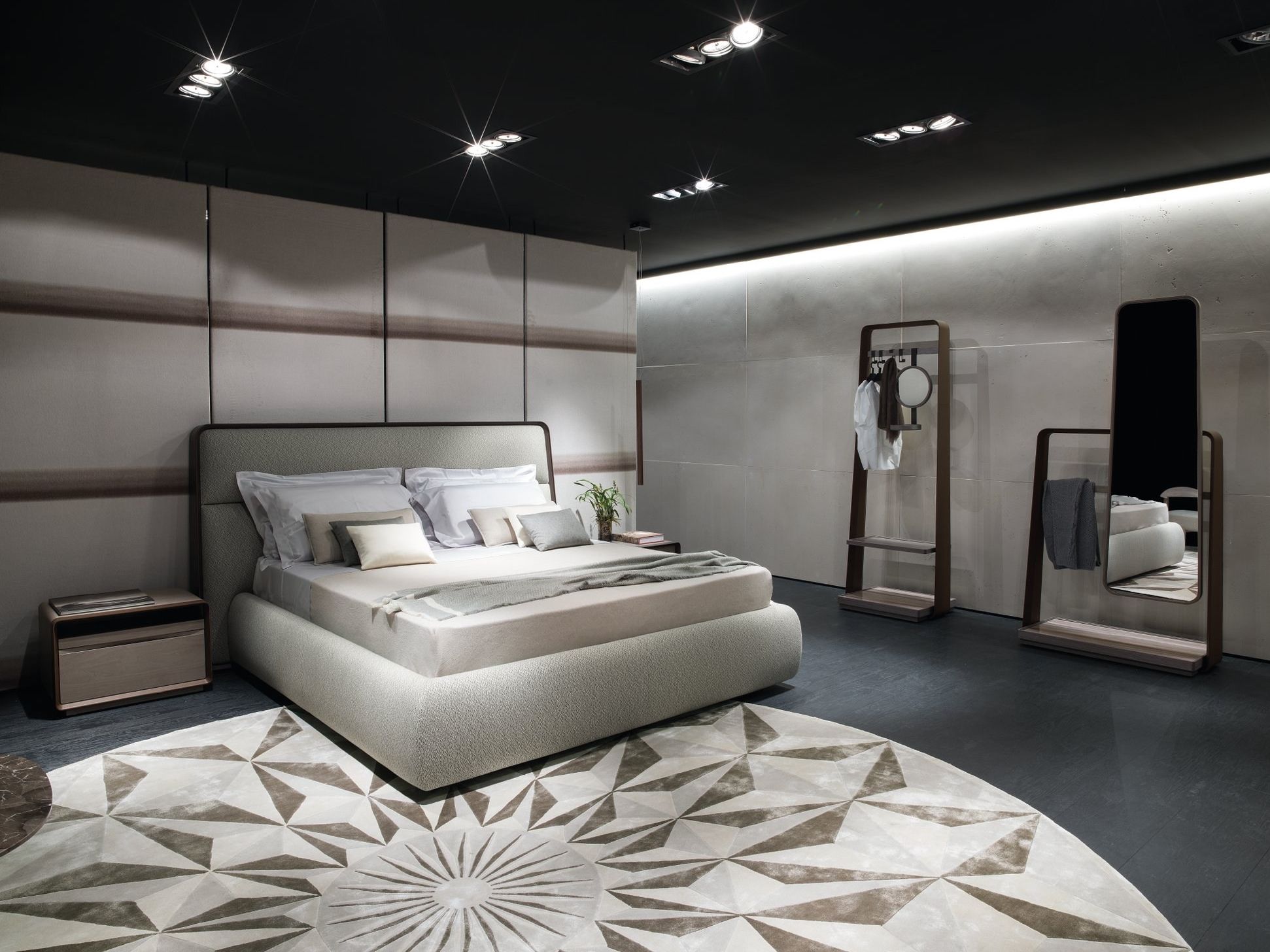 Двуспальная кровать с мягким изголовьем Giorgetti ARCH-00096571 - Вид №3