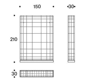 Самонесущий книжный шкаф из железа Saba Italia Leyva ARCH-00039996 - Вид №2