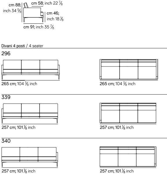 AMURA 3-х местный тканевый диван Segno Am008.060 - Вид №5