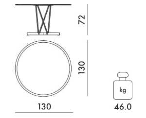 Стальной и деревянный стол со спицами Kartell VISCOUNT OF WOOD ARCH-00031352 - Вид №9