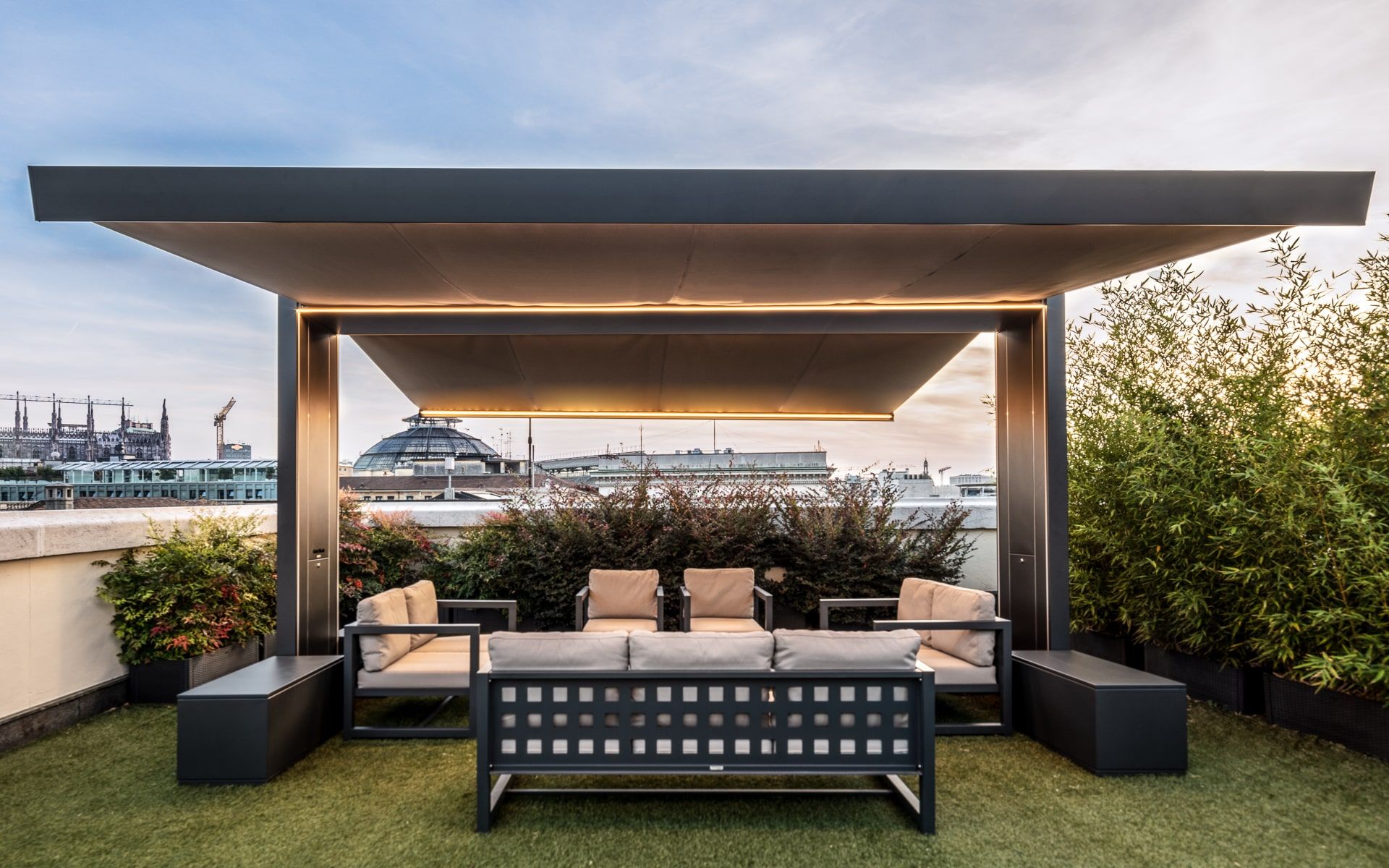 Самонесущий моторизованный козырек от солнца UNOSIDER GATE SHADE ARCH-00152562 - Вид №19