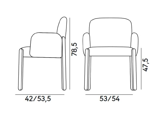 Мягкое кресло из ясеня с подлокотниками Billiani Babà Soft ARCH-00015836 - Вид №3
