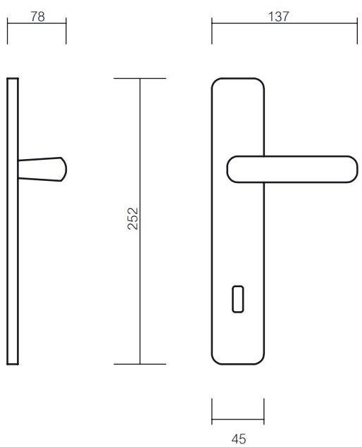 Pasini Ручка из латуни на пластине с накладкой Horus 3200  - Вид №3