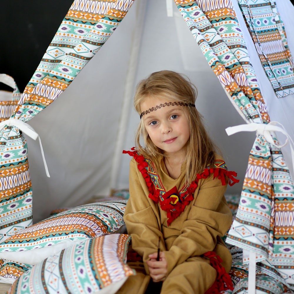 Вигвам Aztec с окном,карманом и флажками VAMVIGVAM AZTEC 281919 Оранжевый;голубой Santreyd - Вид №5