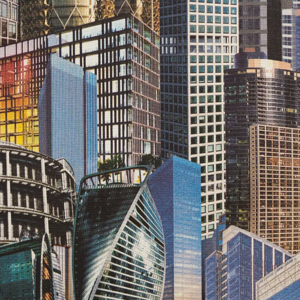 Santreyd Обои бумажные Фиолетовые кирпичи с мраморным эффектом 83596179 НЕБОСКРЕБЫ STLM-0042327 - Вид №1