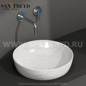 B6T38AC Встроенная раковина под столешницу круглая Ceramica Globo T-EDGE