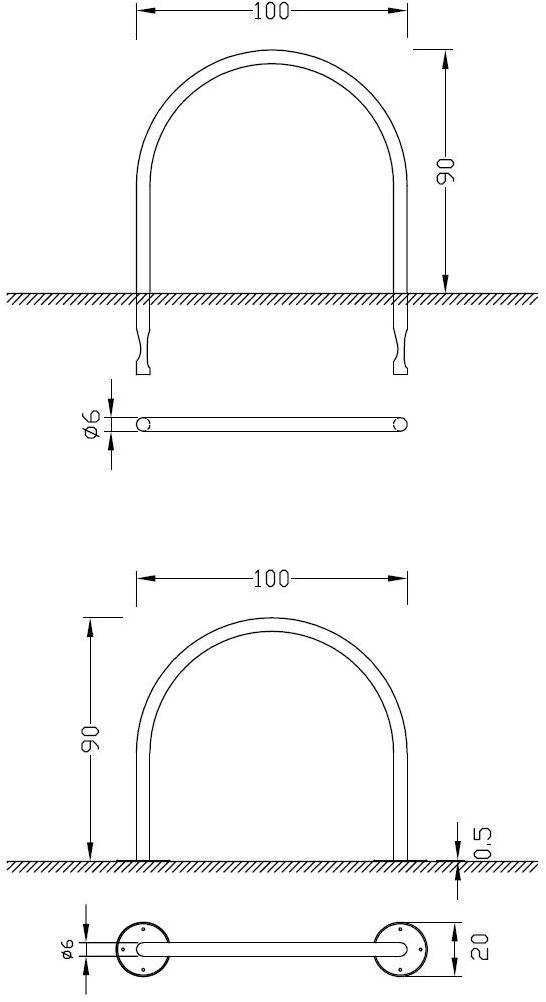Euroform W Металлический барьер / стойка для велосипедов  410  - Вид №4