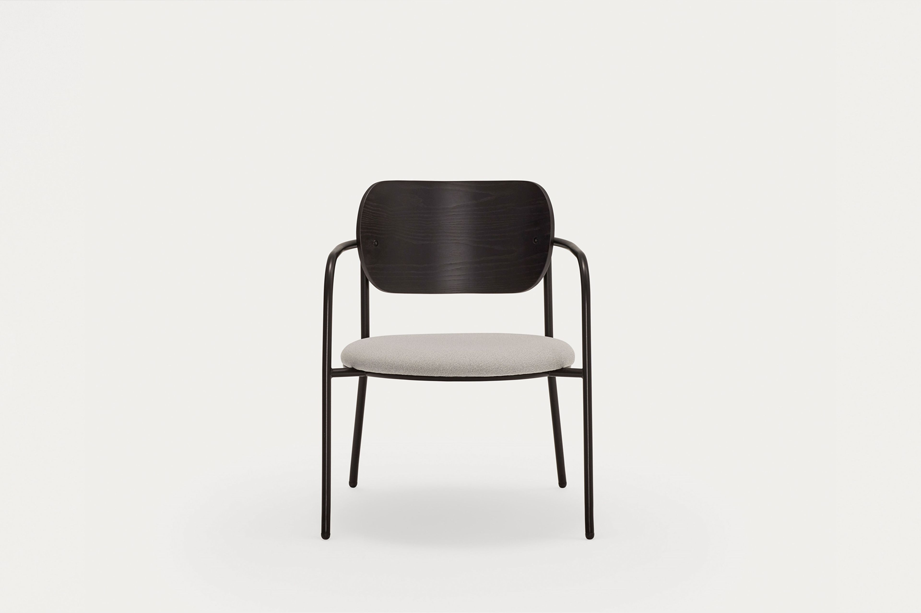 Металлическое кресло с мягким сиденьем TEULAT Eclipse ARCH-00150639 - Вид №1